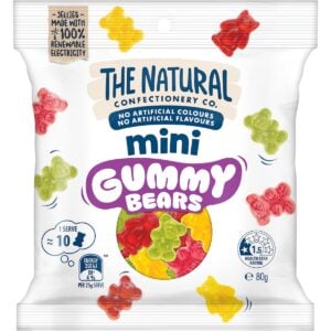 The Natural Confectionery Co. Mini Gummy Bears Lollies 80g