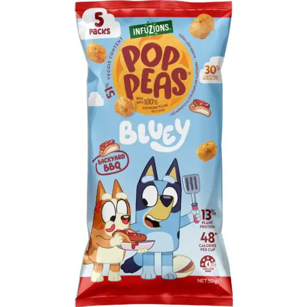 Infuzions Bluey Backyard BBQ Poppeas 10g 5 pack