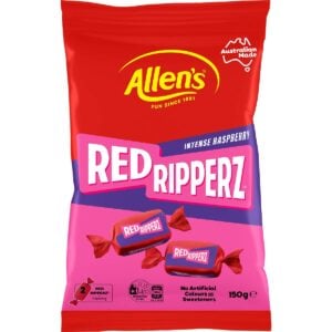 Allen's Red Ripperz Lollies Intense Raspberry 150g