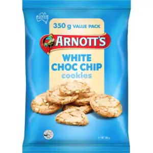 Arnott's White Choc Chip Cookies 350g