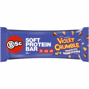 BSc x Violet Crumble Soft Protein Bar Chocolate Honeycomb 55g