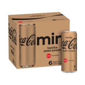 Coca-Cola Zero Sugar Vanilla Soft Drink Multipack Mini Cans 6x250ml 6 pack