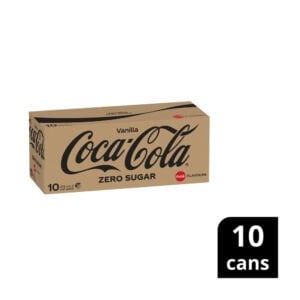 Coca-Cola Zero Sugar Vanilla Soft Drink Multipack Cans 10x375ml 10 pack