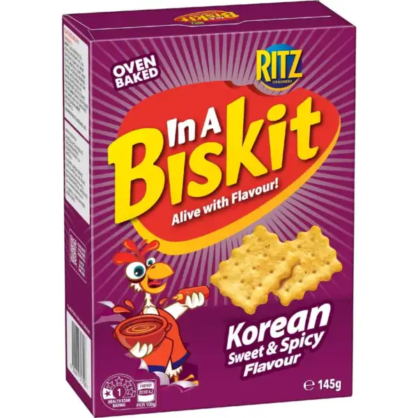 In A Biskit Ritz Korean Sweet Spicy Crackers 145g