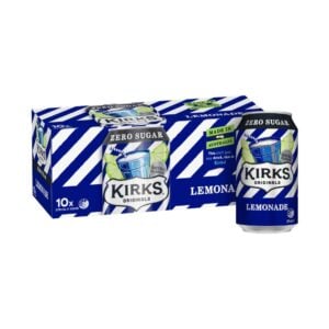 Kirks Drink Sugar Free Lemonade 10x375ml 10 Pack