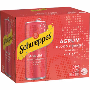 Schweppes Agrum Blood Orange Cans 250mL x 6 pack