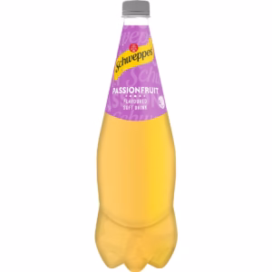 Schweppes Passionfruit Soft Drink Bottle 1.1L