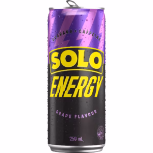 Solo Energy Drink Grape Flavour Can 250ml