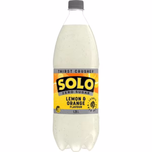 Solo Zero Sugar Lemon Orange Soft Drink Bottle 1.25L