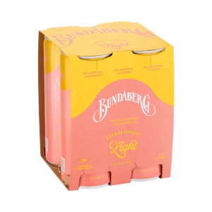 Bundaberg Refreshingly Light Sparkling Drink Watermelon & Lemon 250mL x 4 pack