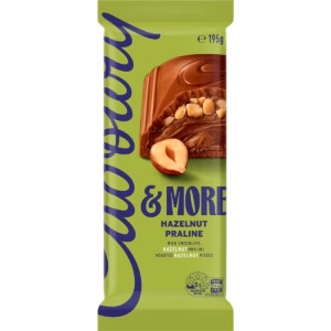 Cadbury & More Hazelnut Praline Chocolate Block 195g