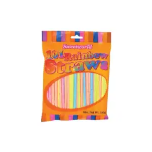 Sweetworld 101 Rainbow Straws 160g