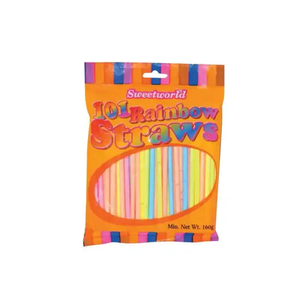 Sweetworld 101 Rainbow Straws 160g