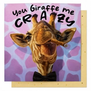 Greeting Card Cigar Giraffe