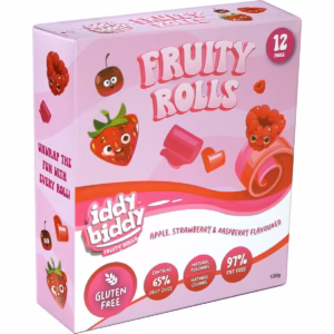 Iddy Biddy Fruity Rolls Apple Strawberry & Raspberry 12 pack