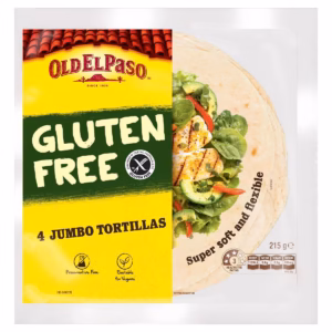 Old El Paso Gluten Free Jumbo Tortilla Wraps 4 pack