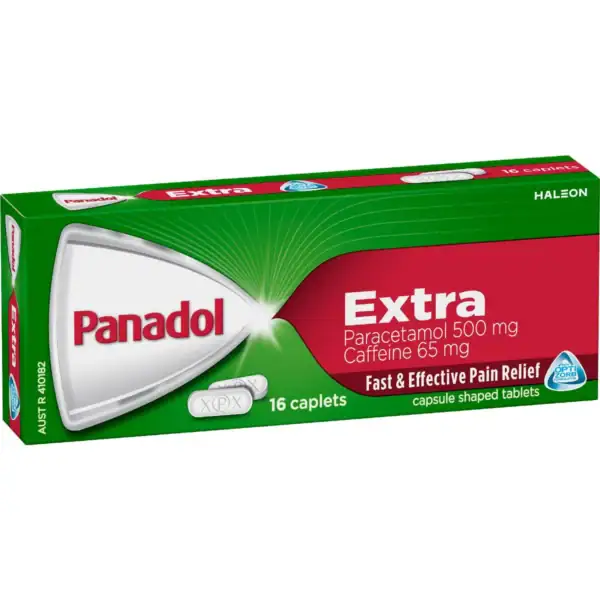 Panadol Extra For Pain Relief Paracetamol & Caffeine 500mg 16 pack