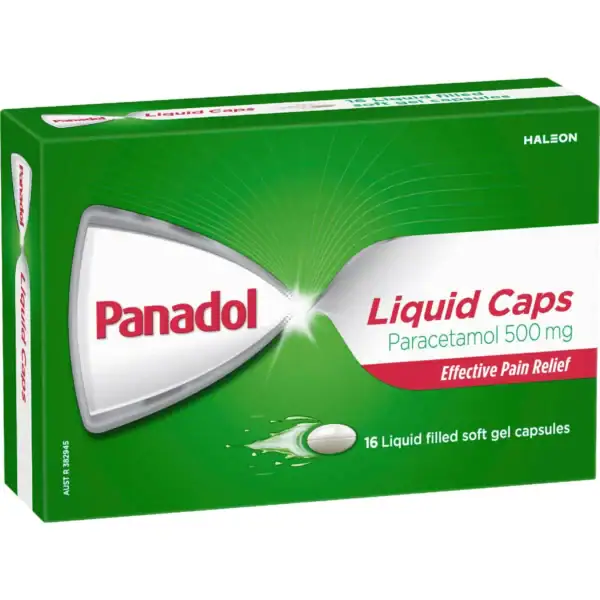 Panadol Liquid Capsules With Paracetamol 500mg 16 pack
