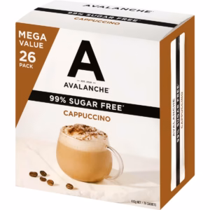 Avalanche 99% Sugar Free Cappuccino Sachets 26 pack