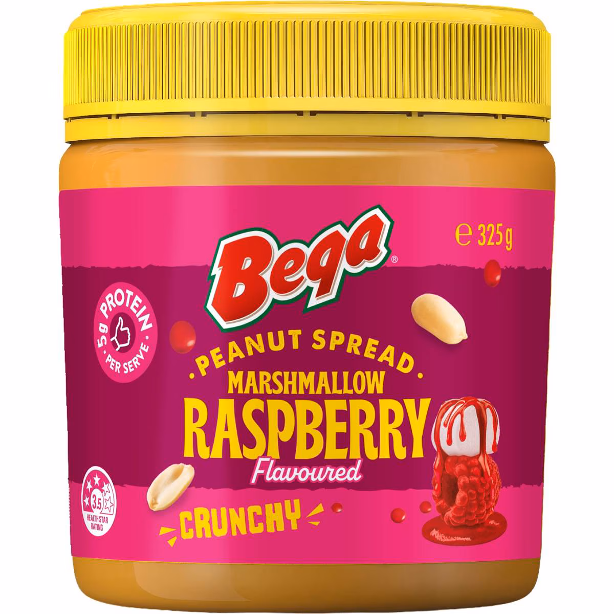 Bega Raspberry Marshmallow Peanut Spread 325g