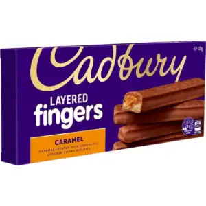Cadbury Layered Fingers Biscuits Caramel 120g