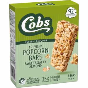 Cobs Crunchy Popcorn Bars Sweet & Salty Almond 5 pack