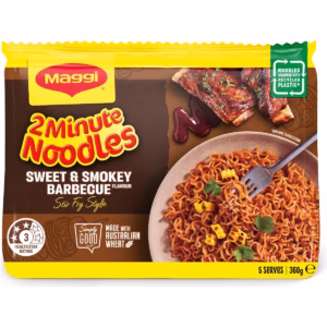 Maggi 2 Minute Noodles Sweet & Smokey Barbecue 360g 5 pack