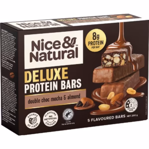 Nice & Natural Deluxe Protein Bars Double Choc Mocha & Almond 5 pack