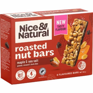 Nice & Natural Roasted Nut Bar Maple & Sea Salt 6 pack