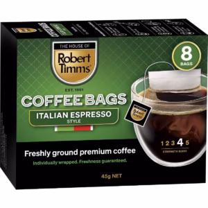 Robert Timms Italian Espresso Coffee Bags 8 pack