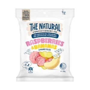 The Natural Confectionery Co Raspberry & Bananas 200g