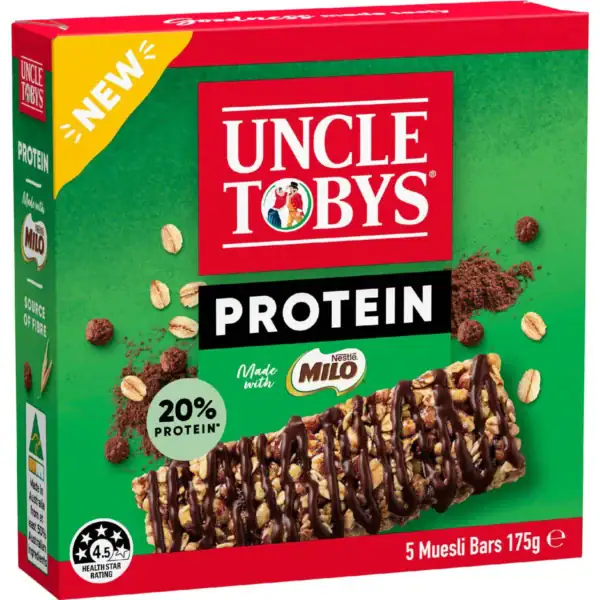 Uncle Tobys Protein Milo Muesli Bars 175g