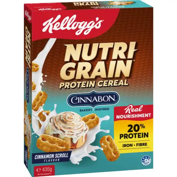 Kellogg's Nutri Grain Protein Cinnabon Breakfast Cereal 435g