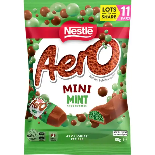 Aero Mini Mint Choc Bars 88g 11 pack
