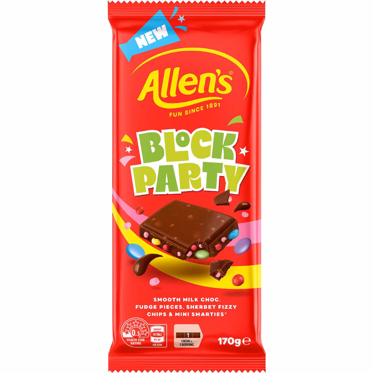 Allens Party Mix Choc Block 170g
