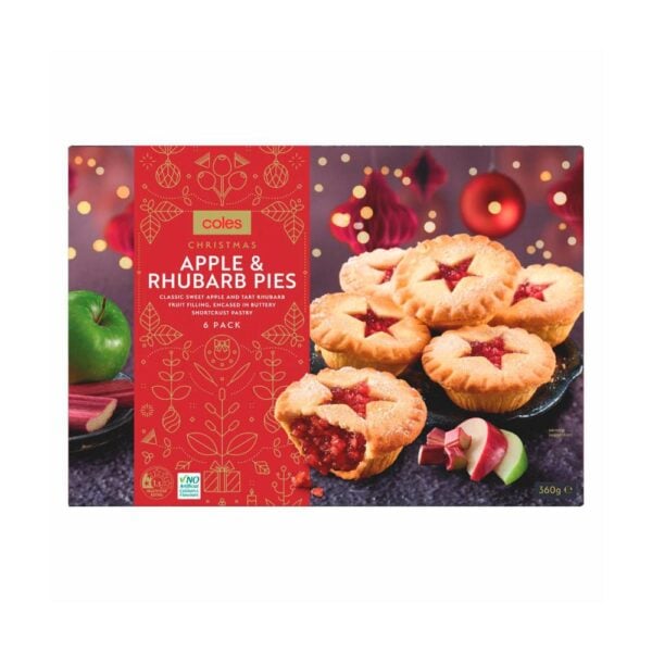 Christmas Apple Rhubarb Pies 6 Pack