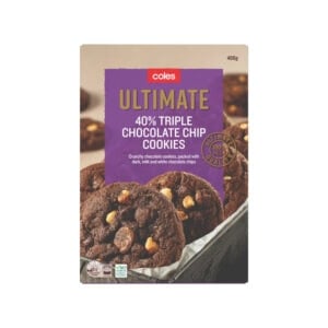 Coles Ultimate 40% Triple Chocolate Chip Cookie 400g