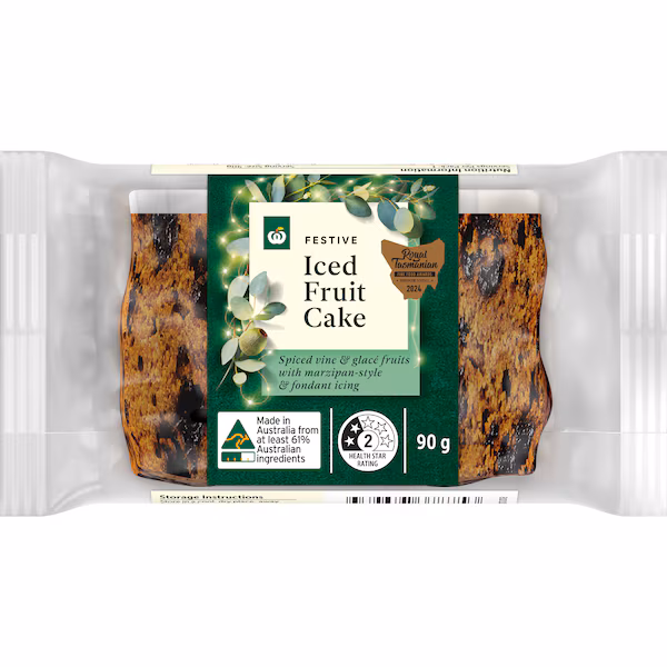 Festive Iced Fruit Cake 90g