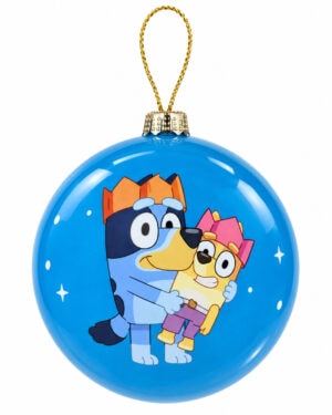 Bluey and Bartlebee Christmas Bauble - Blue