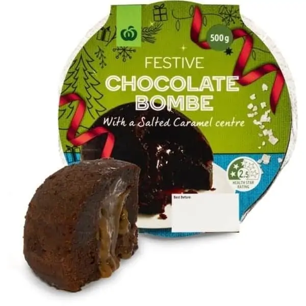 christmas pudding chocolate caramel bombe with salted caramel centre 500g