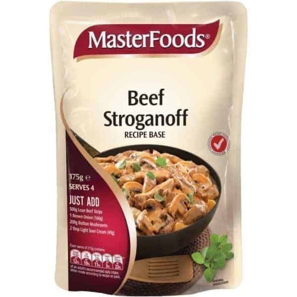 masterfoods beef stroganoff recipe base 175g