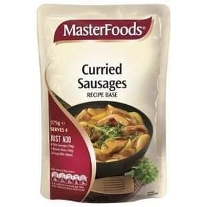 masterfoods curried sausages recipe base 175g