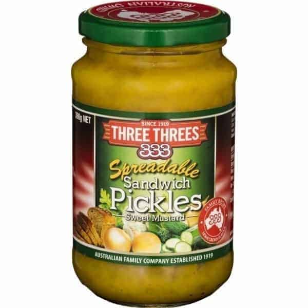 the three threes spreadable sandwich pickles 390g