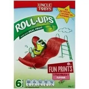 uncle tobys roll ups strawberry 6 pack